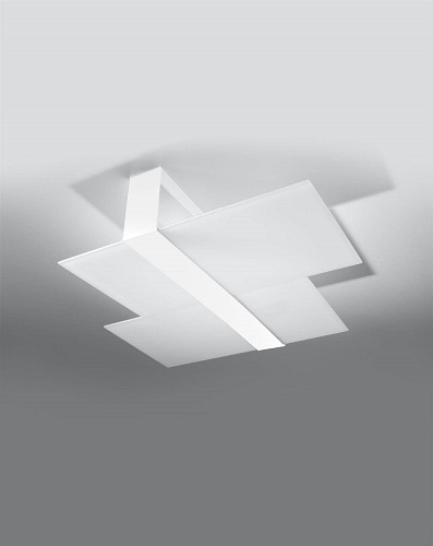 Lampa sufitowa nowoczesna MASSIMO biała 2xE27