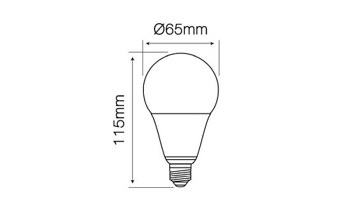 Żarówka LED line E27 230V 13W 1300lm 2700K A65 biała ciepła ściemnialna