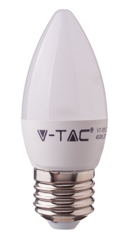 Żarówka E27 LED 5,5W 470lm typu świeczka V-TAC - biała ciepła