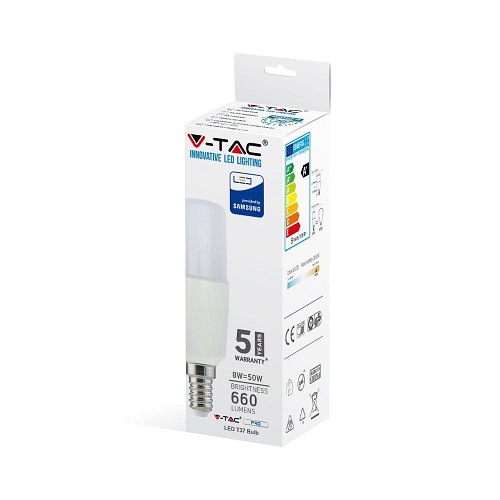 Żarówka LED V-TAC Samsung 8W E14 T37 VT-248 3000K 660lm
