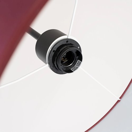 Lampa wisząca z abażurem Nevia 1xE27 burgundowa