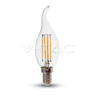 Żarówka LED V-TAC 4W Filament E14 Świeczka Płomyk VT-1997 2700K 400lm