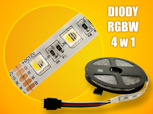 Taśma LED RGBW 96W 5m IP20 5m 300xSMD5050 RGB + biała zimna