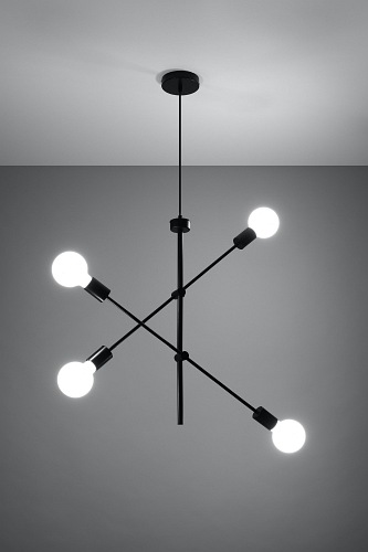 Lampa wisząca Loft CONCEPT 4xE27 czarna