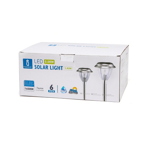 Lampa solarna wbijana srebrna 6500K LIGHT04