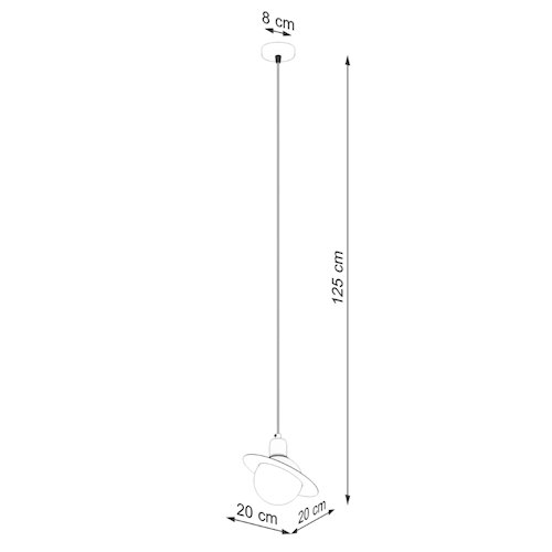 Lampa wisząca nowoczesna kula Hyperion 1xG9 biała