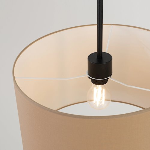Lampa wisząca z abażurem Nevia 1xE27 taupe