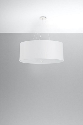 Lampa wisząca okrągła OTTO 70 cm biała 6xE27