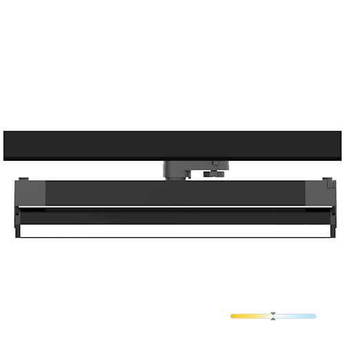 Reflektor LED mleczny 3-fazowy 36W 42cm 4000K czarny