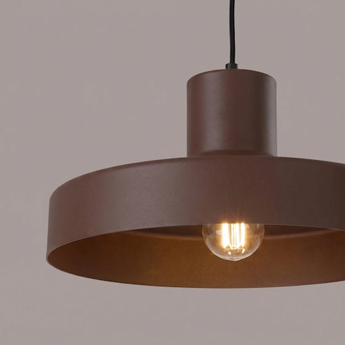 Lampa wisząca klasyczna Bilo 1xE27 brązowa