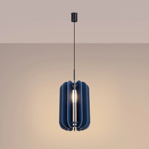 Lampa wisząca filcowa Mula 27 cm 1xE27 granatowa