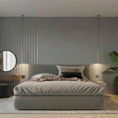 Lampa wisząca pojedyncza tuba Pastelo 1xG9 taupe