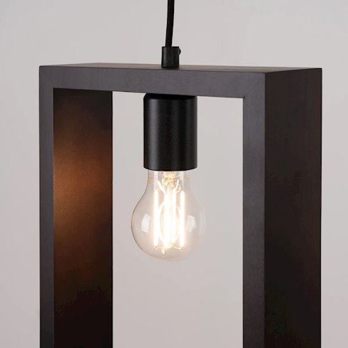 Lampa wisząca drewniana Aries 1xE27 wenge