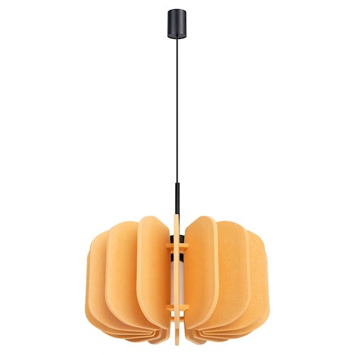 Lampa wisząca filcowa Mula 45 CM 1xE27 żółta