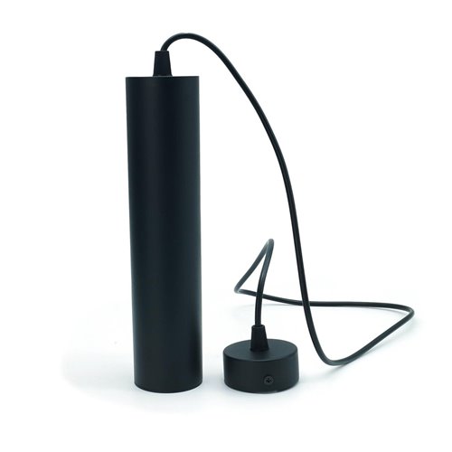 Lampa wisząca Tuba 1xGU10 Circus Slim 24cm czarna