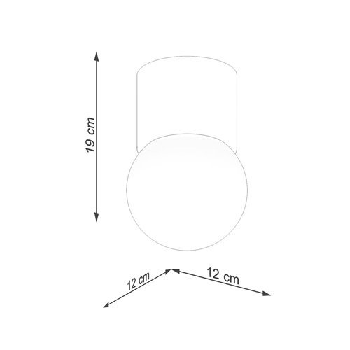 Lampa sufitowa kula BOOMO 19cm 1xG9 drewno