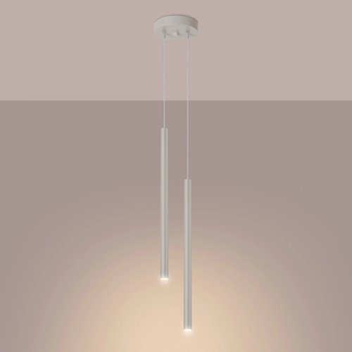 Lampa wisząca podwójna Pastelo 2xG9 okrągła beżowa