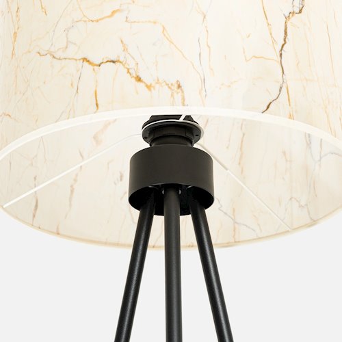 Lampa podłogowa z abażurem Nevia 1xE27 beżowy marmur