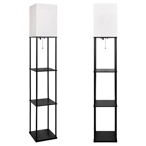 Lampa stojąca Square 1xE27 160cm czarna