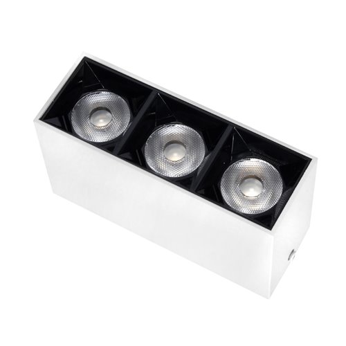Lampa liniowa LED 9W natynkowa biało-czarna - neutralna