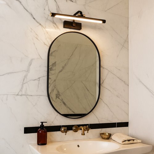 Kinkiet LED nad lustro Vinci 15W 60cm czarny 4000K