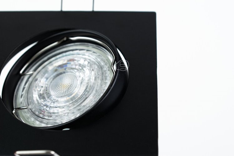 Oprawa sufitowa PARIL 1xGU10 kwadratowa czarna