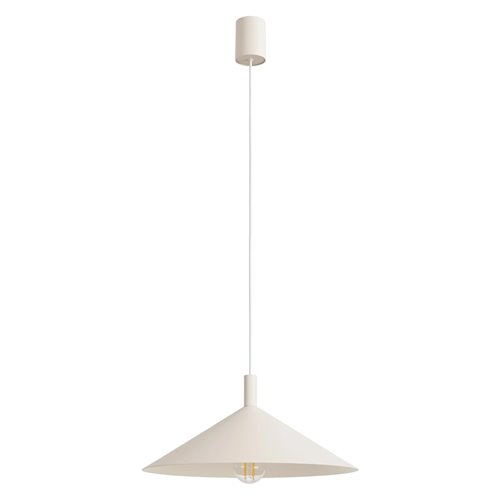 Lampa wisząca stożkowy klosz Nox 40cm 1xE27 beżowa