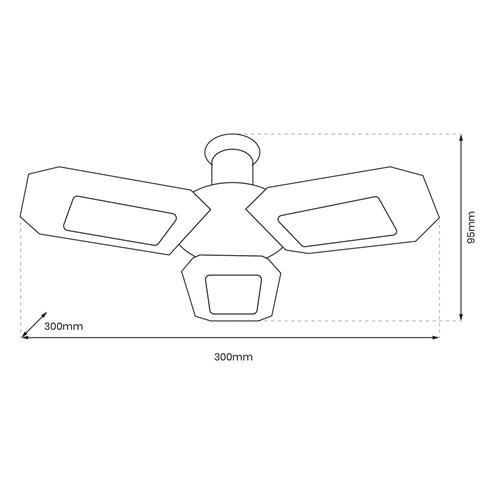 Lampa warsztatowa LED E27 50W 4500lm 4000K