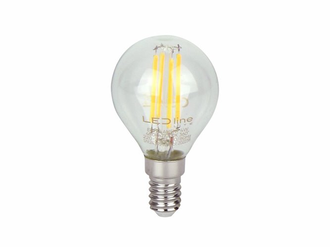 Żarówka LED E14 kulka G45 Filament Lite 4W 480lm Ciepła