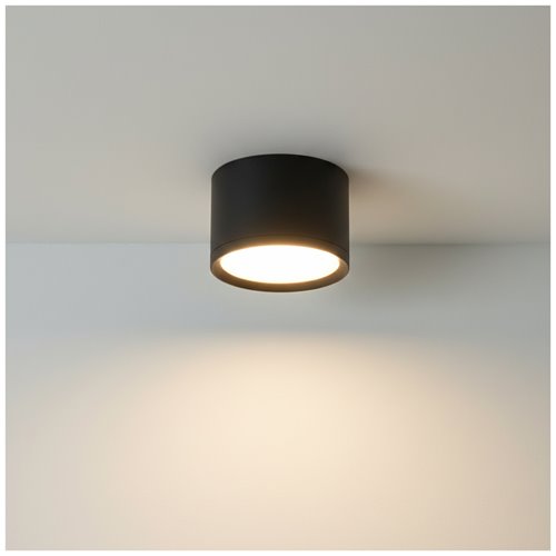 Lampa natynkowa okrągła 85x50mm GX53 czarna