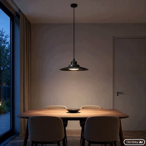 Lampa wisząca CIRVO GX53 okrągła czarna 22cm