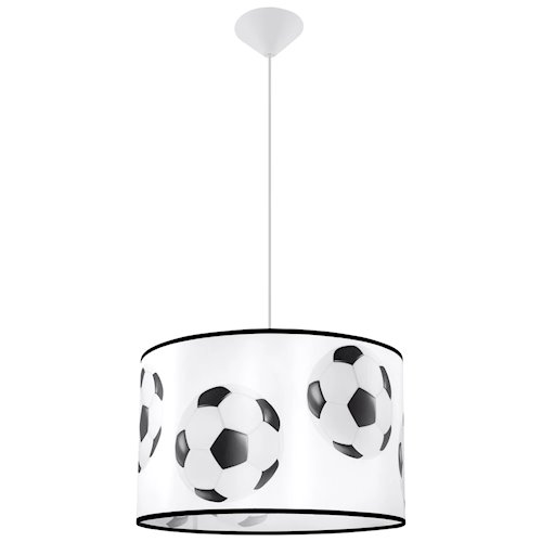 Lampa wisząca dziecięca Football A 40 1xE27 biało-czarna