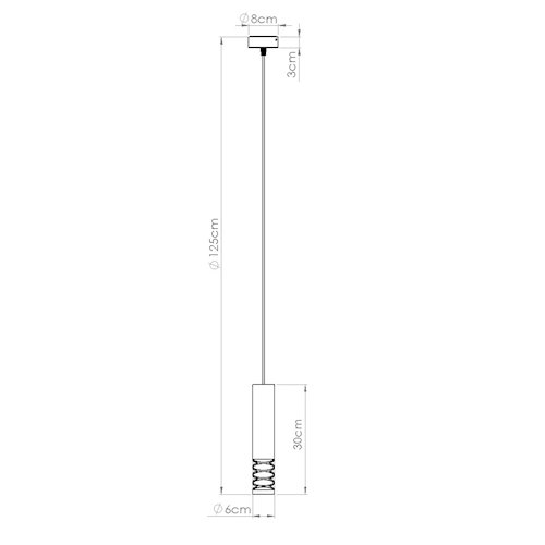 Lampa wisząca Tuba Lami 1xGU10 biała