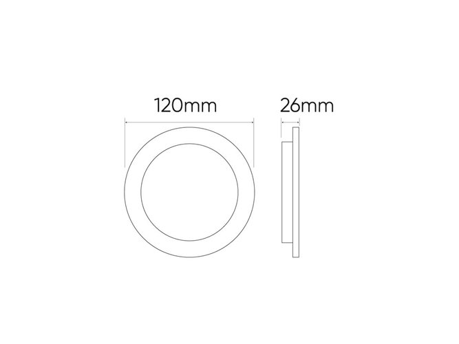 Panel LED Downlight MOLLY 9W 830lm 3000K okrągły