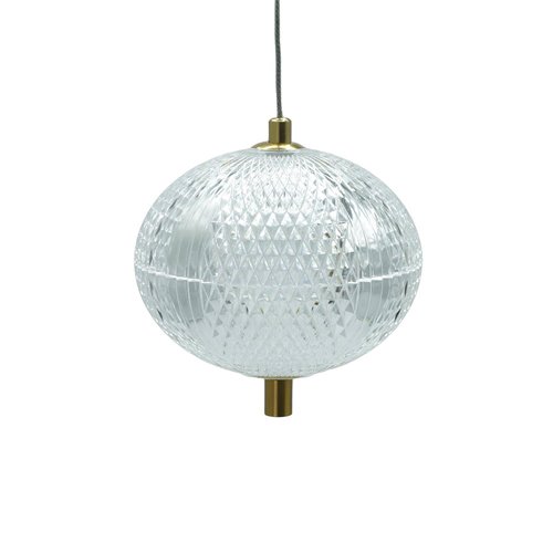 Lampa wisząca LED kula 15cm Amelia 15W - złota