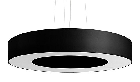 Lampa wisząca okrągła SATURNO SLIM 50 cm czarna 5xE27