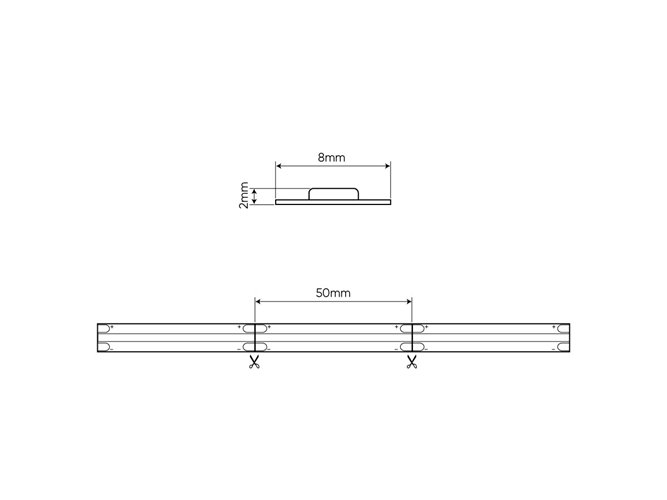 Taśma LED COB 24V PRIME 8W 320 LED Zimna - 1 metr