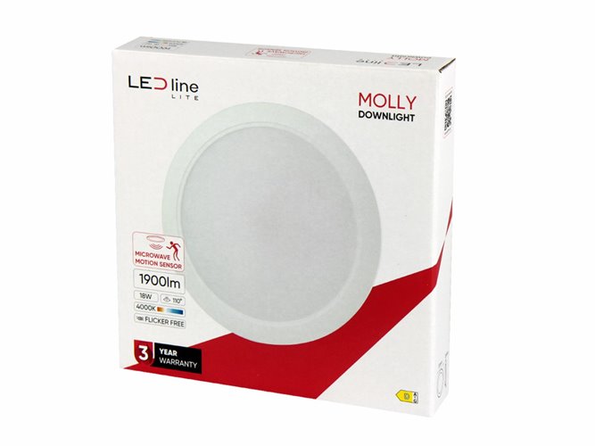 Panel LED Downlight MOLLY 18W 4000K okrągły z czujnikiem