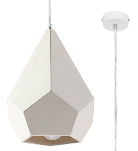 Lampa wisząca geometryczna PAVLUS ceramika 1xE27