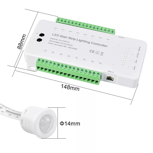 Sterownik schodowy Fala RL-STEP-01 z czujnikami ruchu