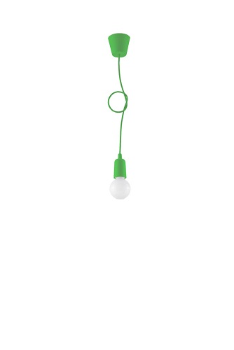 Lampa wisząca na kablu 1xE27 DIEGO zielona