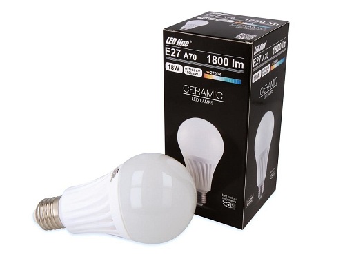 Żarówka LED line E27 170-250V 18W 1800LM biała ciepła 2700K A70