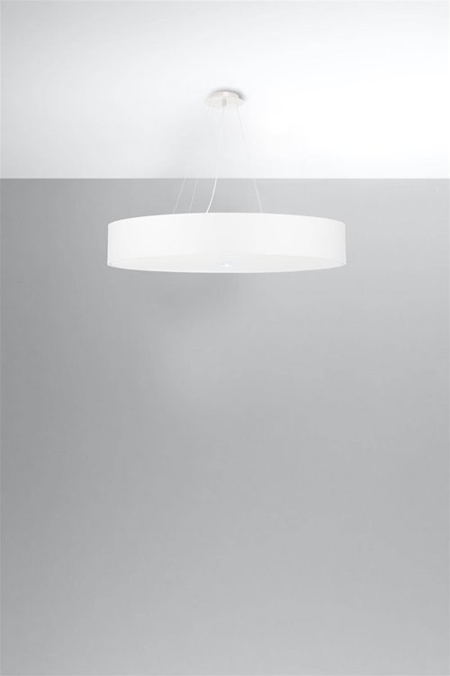 Lampa wisząca SKALA okrągła 80 cm 6xE27 biała