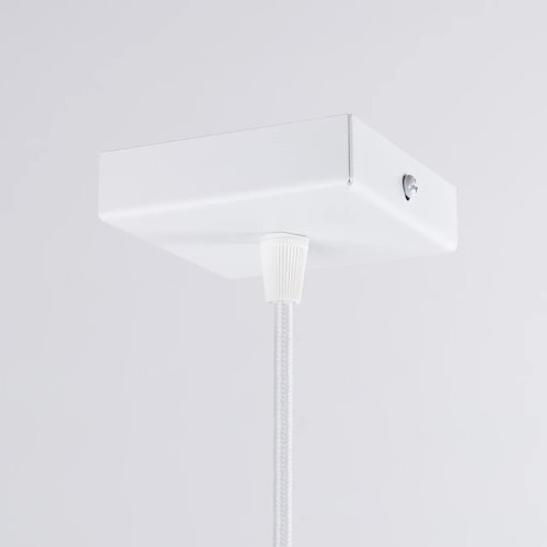 Lampa wisząca drewniana Aries 1xE27 biała