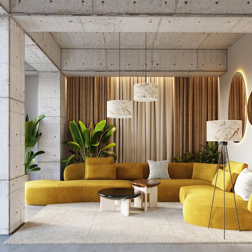 Lampa wisząca z abażurem Nevia 1xE27 beżowy marmur