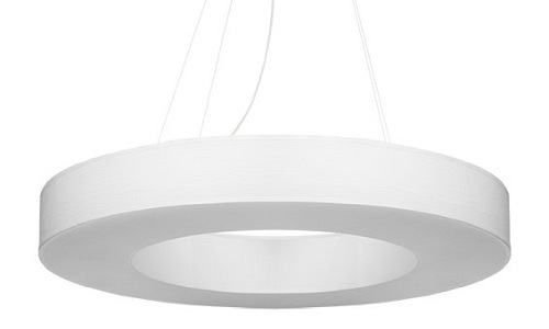 Lampa wisząca okrągła SATURNO SLIM 70 cm biała 6xE27