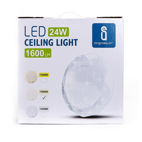 Plafon LED LIGHT05 24W diament z gwiazdami 4000K