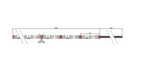 Taśma LED line 300 SMD 3528 biała zimna 10000-13000K w powłoce silikonowej IP65 5 metrów