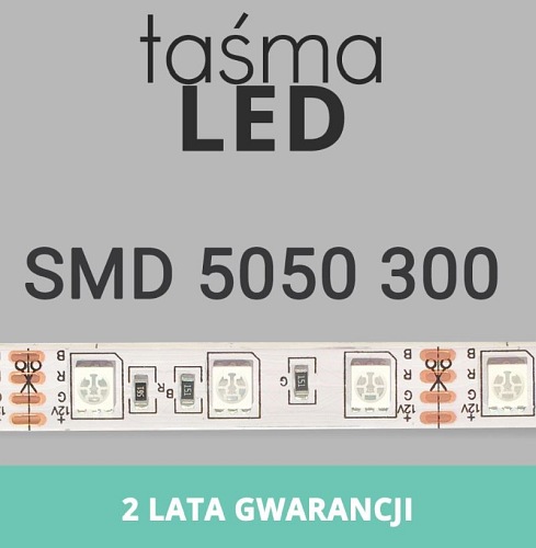 Taśma LED RGB 72W IP20 300xSMD5050 wielokolorowa