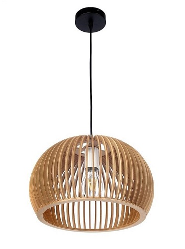 Lampa drewniana wisząca Attico 1xE27 33cm